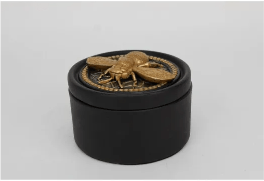 Deco Box W Bee Round 12cm ACCESSORIES at World Of Decor NZ