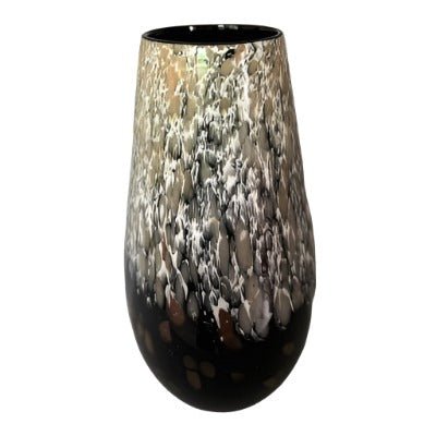 Glass Vase Black 18x33cm at World Of Decor NZ