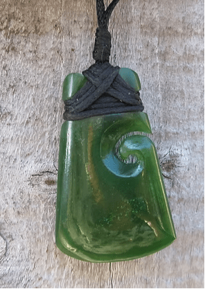 NZ Green Stone - Toki Koru 50mm KIWIANA at World Of Decor NZ