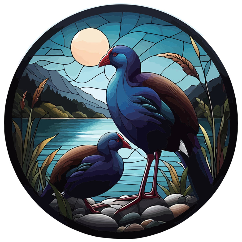 Pukeko Stained Glass Hanger WALLHANGING at World Of Decor NZ