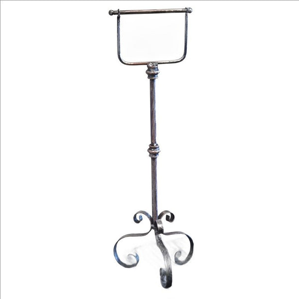 Standing Toilet Roll Holder-Silver at World Of Decor NZ