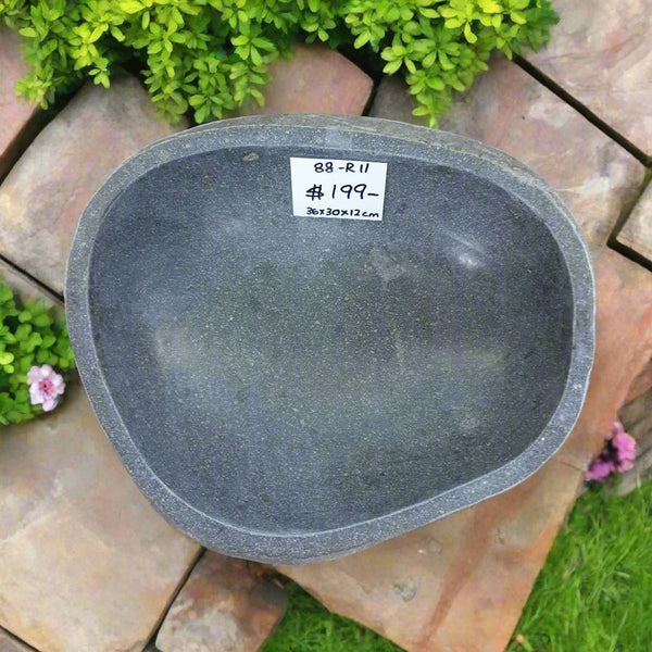 Stone Bird Bath Bowl - R11 VOLCANIC ROCK at World Of Decor NZ