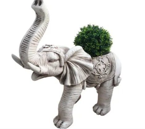 Trunk Up Elephant Statue Planter GARDEN & OUTDOOR at World Of Decor NZ