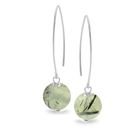 Prehnite Earring 925 Sterling Silver 4.5cm Droop at World Of Decor NZ