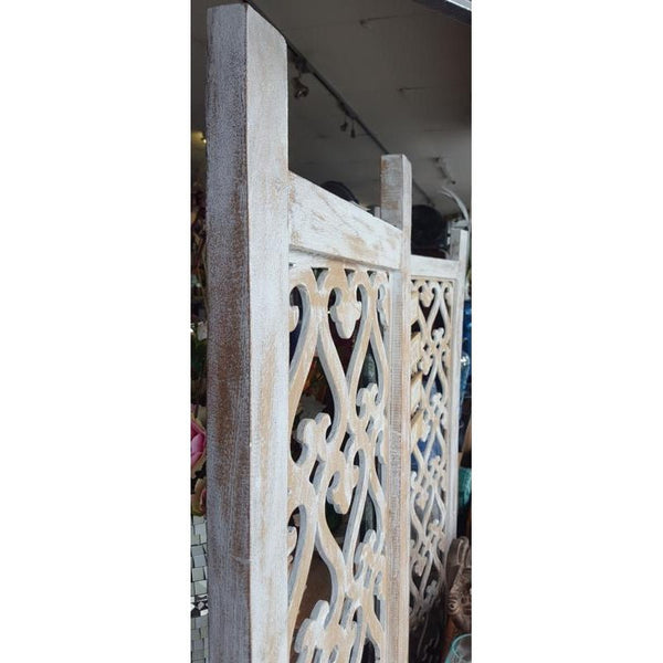 Wooden Screen Divider - Whitewash ROOM DIVIDER at World Of Decor NZ