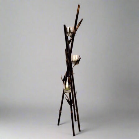 Metal Bamboo Branch 3 Candle Holders CANDLES HOLDER at World Of Decor NZ