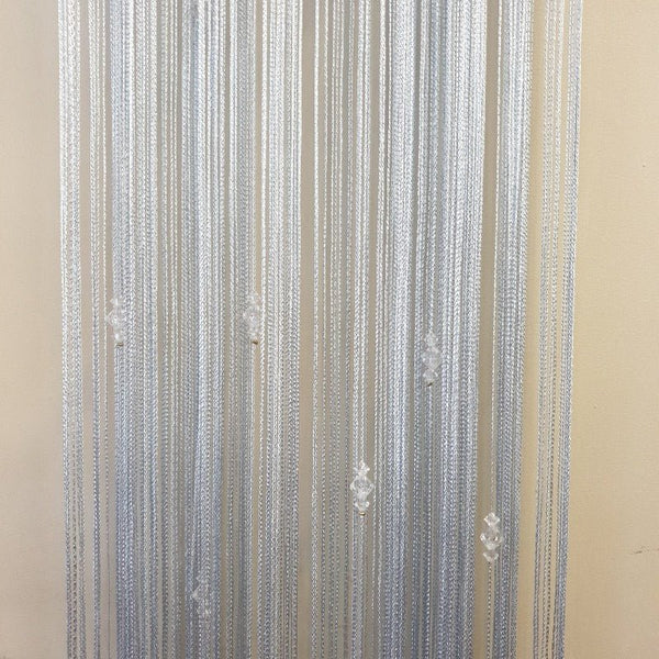 Fly String Curtain 3 Beaded - Silver Grey Home Accessories at World Of Decor NZ