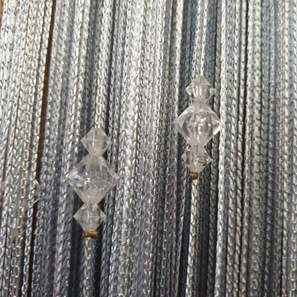 Fly String Curtain 3 Beaded - Silver Grey Home Accessories at World Of Decor NZ