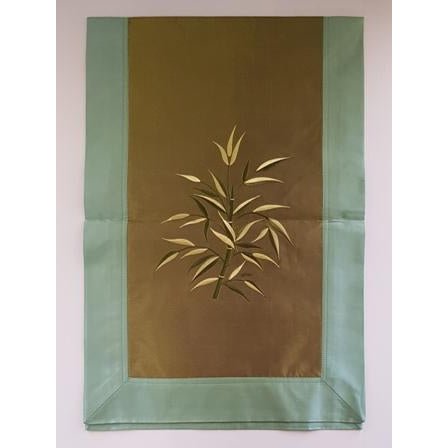 Fabric Table Runner Green 2 Tone at World Of Decor NZ