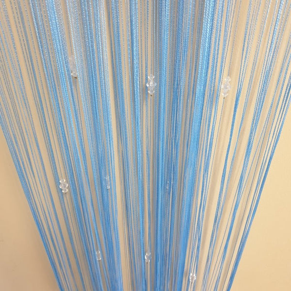 Fly String Curtain Beaded x 3-Blue at World Of Decor NZ