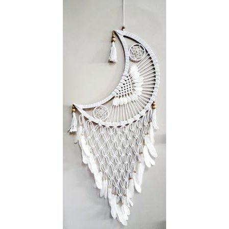 Moon Dream Catcher 50cm-White at World Of Decor NZ