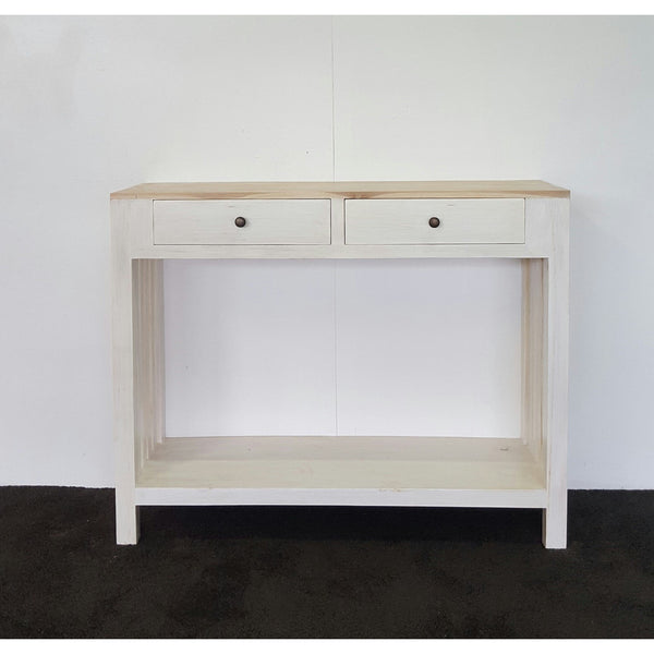 Teak Slat Sided Hall Table Hall table at World Of Decor NZ