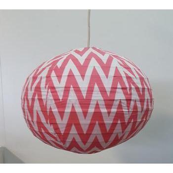 Zigzag Fabric Lamp Shade 40CM - Pink LAMP at World Of Decor NZ