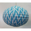 Zigzag Fabric Lamp Shade 40CM-Turquoise at World Of Decor NZ