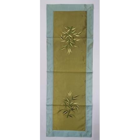 Fabric Table Runner Green 2 Tone at World Of Decor NZ