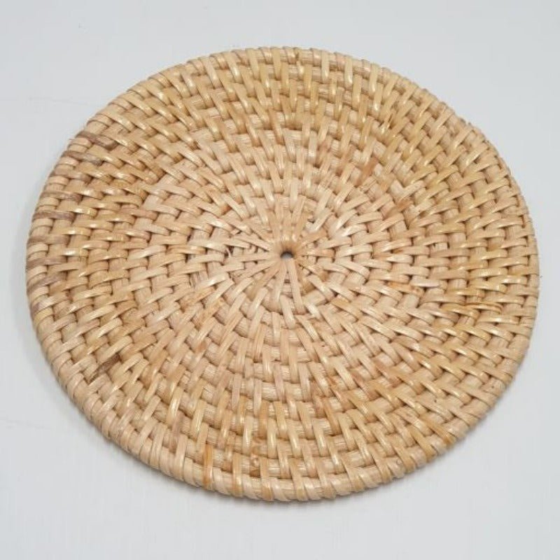 Rattan Coaster 15cm Cream KITCHEN ACCESORIES at World Of Decor NZ