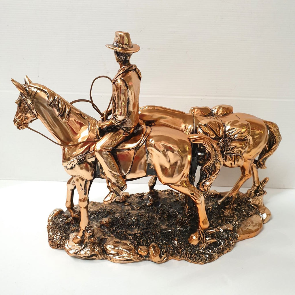 Horse Men With Pack Horse 36cm at World Of Decor NZ