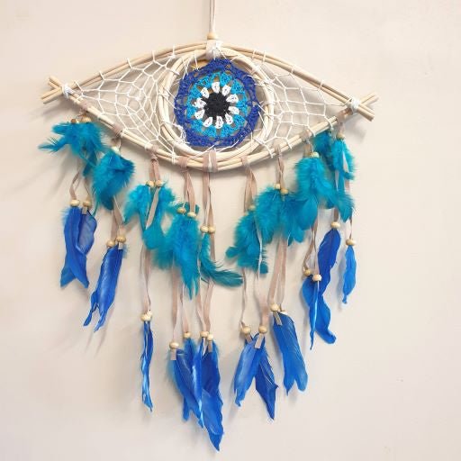 Evil Eye Dream Catcher-Blue at World Of Decor NZ