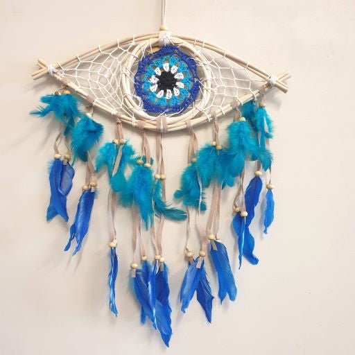Evil Eye Dream Catcher - Blue Dream Catchers at World Of Decor NZ