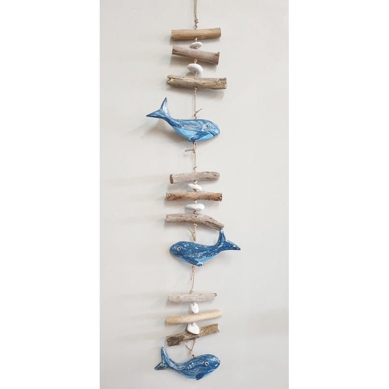 Hanging Mobile Driftwood 100cm-Whales at World Of Decor NZ