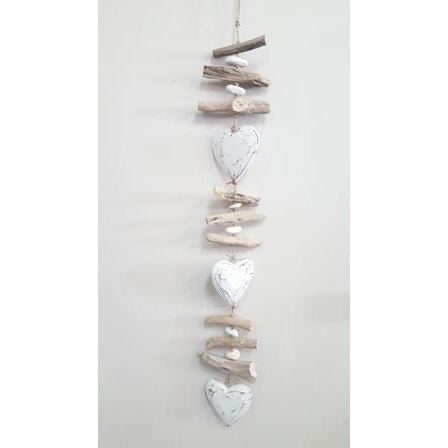 Hanging Mobile Driftwood 100cm-Hearts at World Of Decor NZ