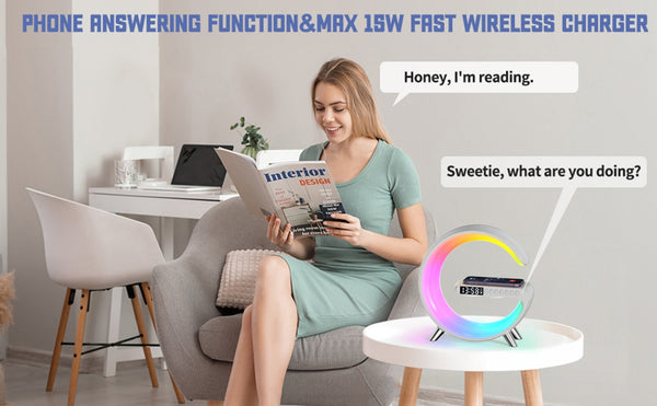 Multifunctional Wireless Charger 9 in 1 Smart Light Sound Machine Home Accessories at World Of Decor NZ