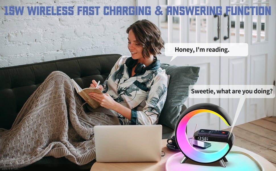 Multifunctional Wireless Charger 9 in 1 Smart Light Sound Machine Home Accessories at World Of Decor NZ