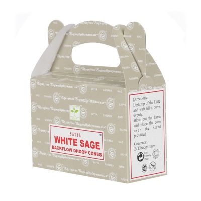 WHITE SAGE BACKFLOW CONE INCENSE at World Of Decor NZ