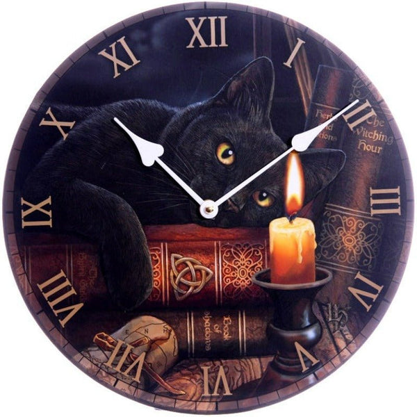 'Witching Hour' Cat Lisa Parker Decorative Clock CLOCK at World Of Decor NZ