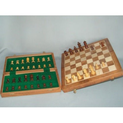 Chess Set Wooden Magnetic 12 inch Folding Case ACCESSORIES at World Of Decor NZ
