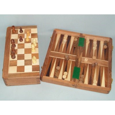Chess and Backgammon Set 2 in 1 Set Magnetic ACCESSORIES at World Of Decor NZ