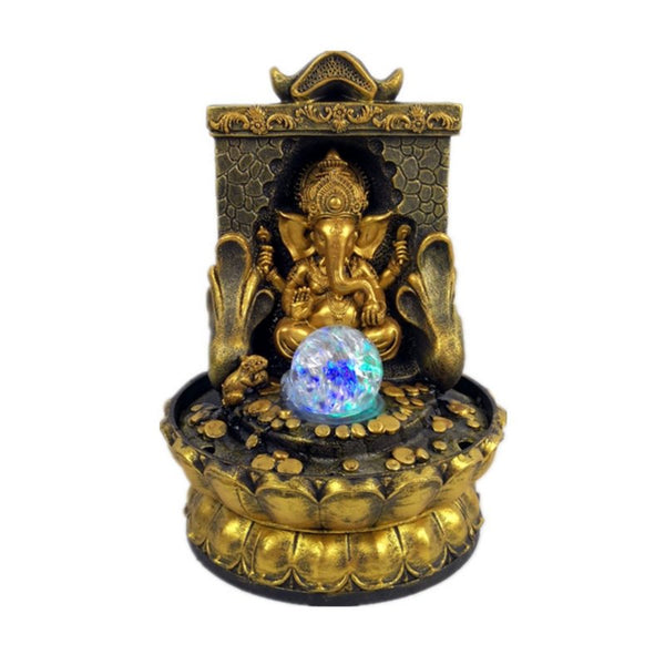 Wealth Ganesh w Rolling Ball Water Fountain WATER FOUNTAIN at World Of Decor NZ