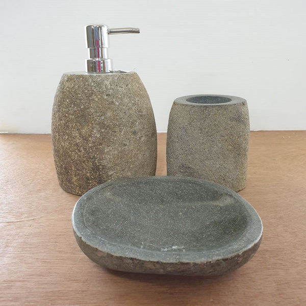Volcano Stone Toothbrush Holder VOLCANIC ROCK at World Of Decor NZ