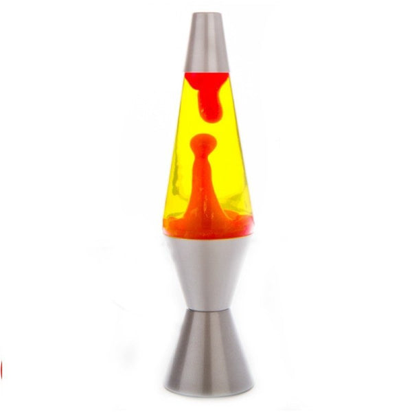 Diamond Motion Lava Lamp-Silver Red Yellow at World Of Decor NZ