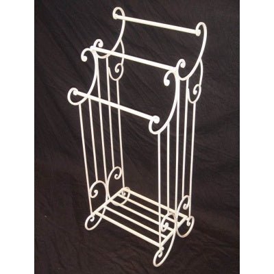 Metal Towel Rack - Cream BATHROOM at World Of Decor NZ