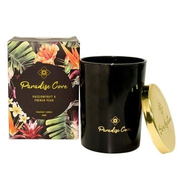 Paradise Cove Candle 280g-Passionfruit & French Pear at World Of Decor NZ