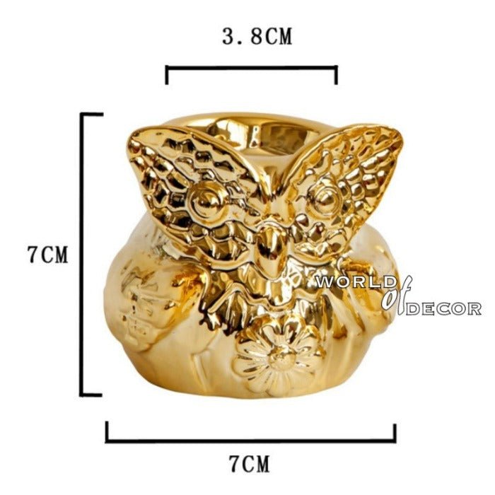 Owl Gold Tealight/Candle Holder CANDLES HOLDER at World Of Decor NZ