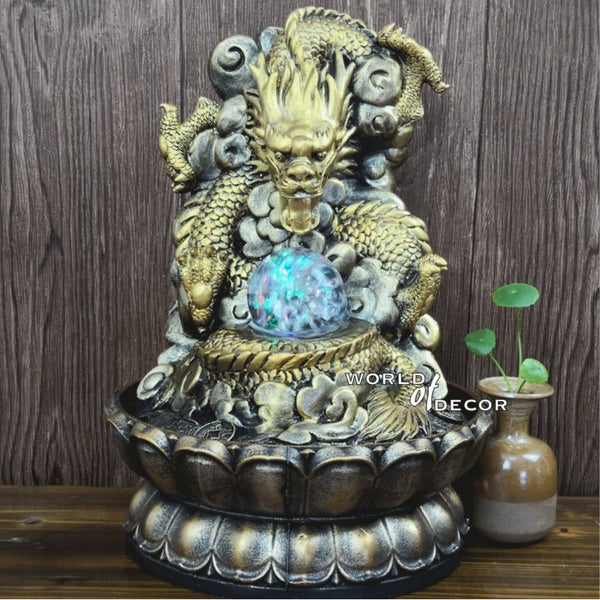 Water Fountain Wealth Dragon W Rolling Ball WATER FOUNTAIN at World Of Decor NZ