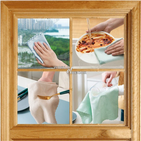 Microfibre Glass Cleaning Cloth - Brown BATHROOM & KITCHEN ACCESORIES at World Of Decor NZ