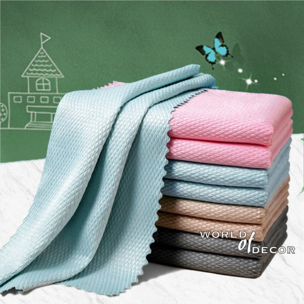 Microfibre Glass Cleaning Cloth - Blue BATHROOM at World Of Decor NZ
