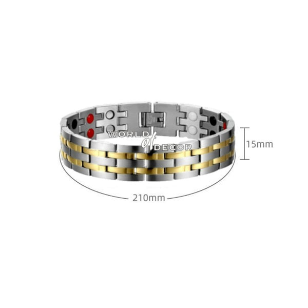 Copper Bracelet - Gold/Silver 4 Magnet Copper Bracelet at World Of Decor NZ