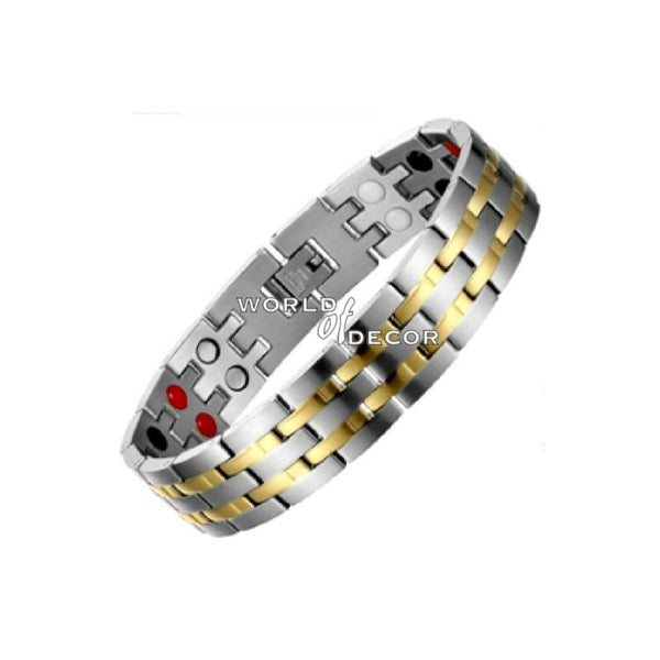 Copper Bracelet - Gold/Silver 4 Magnet Copper Bracelet at World Of Decor NZ