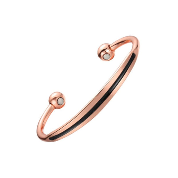 Copper Bracelet - Plain with Black Strip Copper Bracelet at World Of Decor NZ