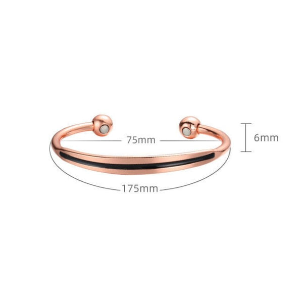 Copper Bracelet - Plain with Black Strip Copper Bracelet at World Of Decor NZ