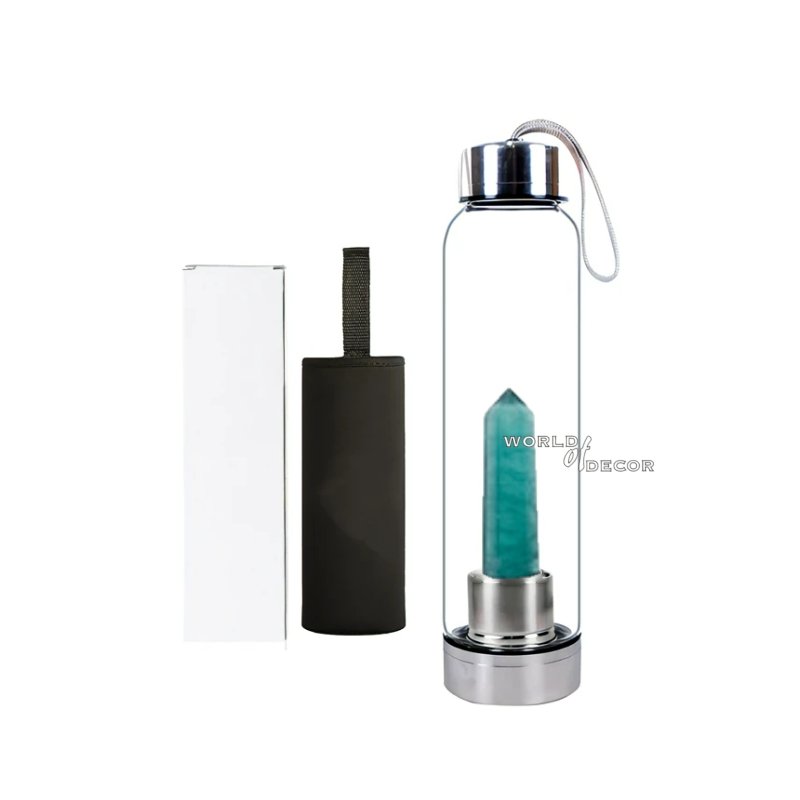 Crystal Water Bottle - Lapis Lazuli Point CRYSTAL BOTTLE at World Of Decor NZ