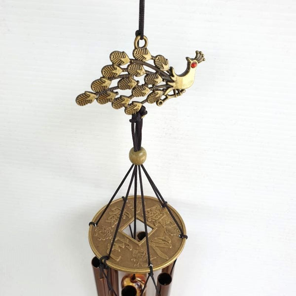 Feng Shui Windchime - Wealth Peacork Windchimes & Outdoors at World Of Decor NZ