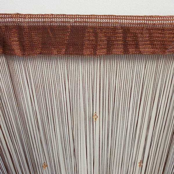 Fly String Curtain Beaded x 3-Brown at World Of Decor NZ