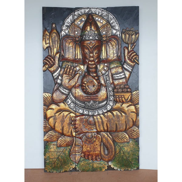 Ganesh Wall Decor 3D - Red Wall Art, Affirmations & Hangings at World Of Decor NZ