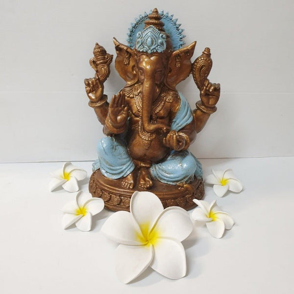 Ganesh With Base-Blue at World Of Decor NZ