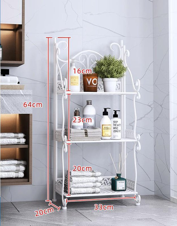 Metal Stand 3 Shelves-White at World Of Decor NZ